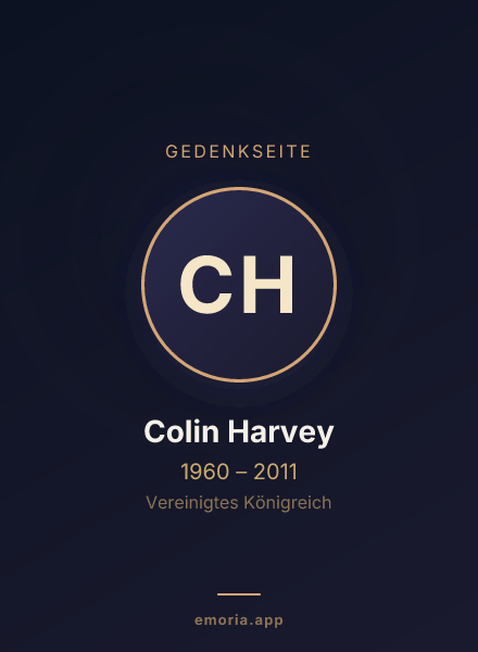 Gedenkportrait von Colin Harvey