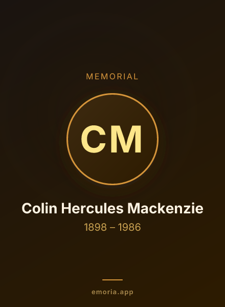 Memorial portrait of Colin Hercules Mackenzie