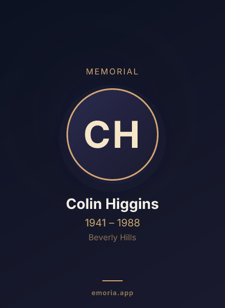Memorial portrait of Colin Higgins