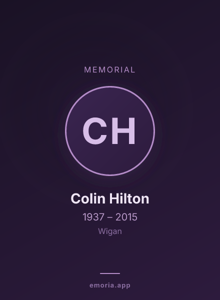Memorial portrait of Colin Hilton