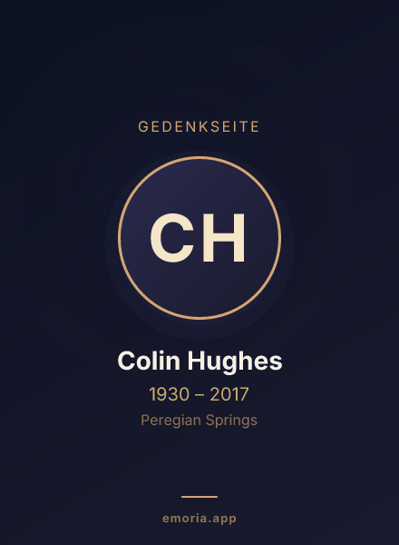 Gedenkportrait von Colin Hughes