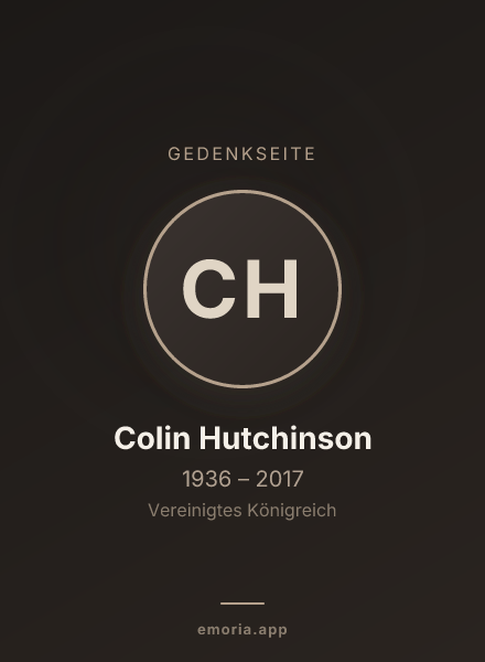 Gedenkportrait von Colin Hutchinson
