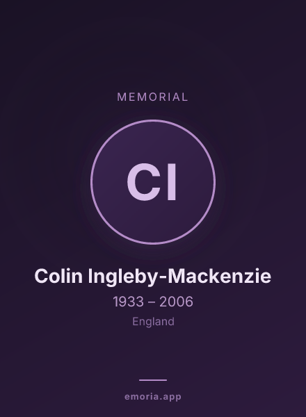 Memorial portrait of Colin Ingleby-Mackenzie