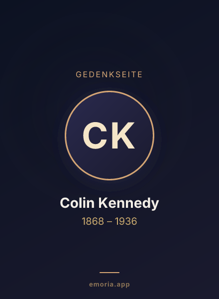 Gedenkportrait von Colin Kennedy