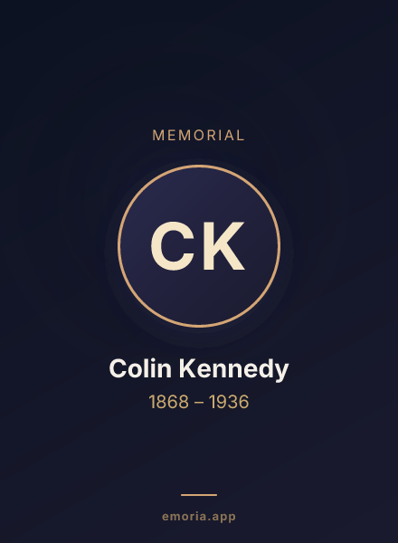 Memorial portrait of Colin Kennedy