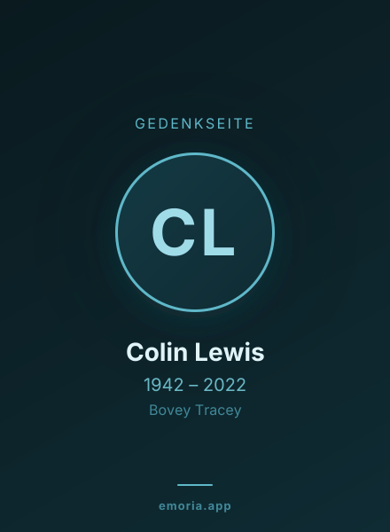 Gedenkportrait von Colin Lewis