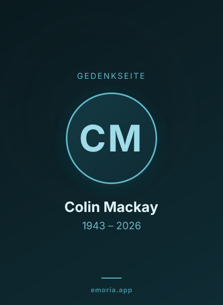 Gedenkportrait von Colin Mackay
