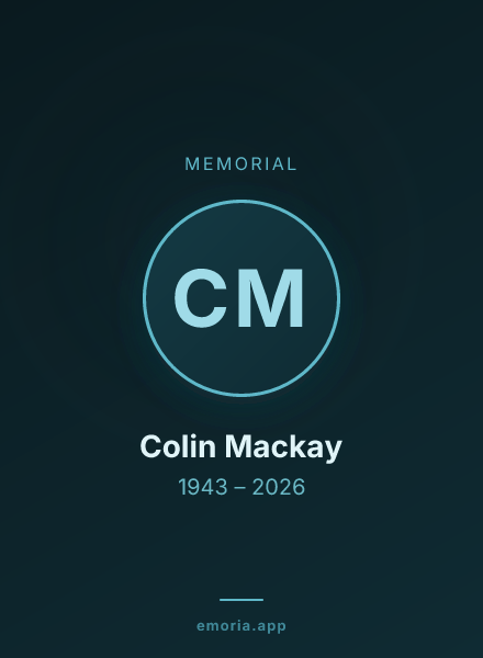 Memorial portrait of Colin Mackay