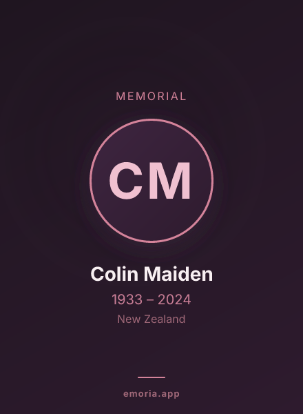 Memorial portrait of Colin Maiden