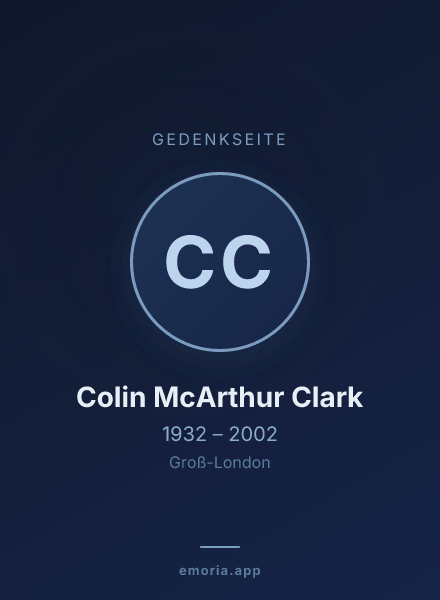 Gedenkportrait von Colin McArthur Clark