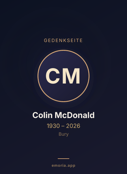 Gedenkportrait von Colin McDonald