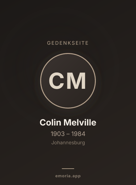 Gedenkportrait von Colin Melville