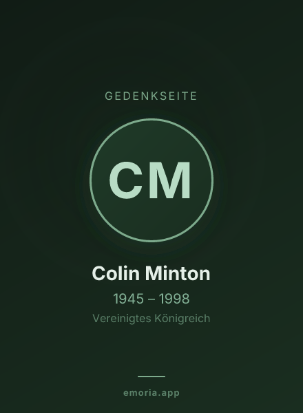 Gedenkportrait von Colin Minton