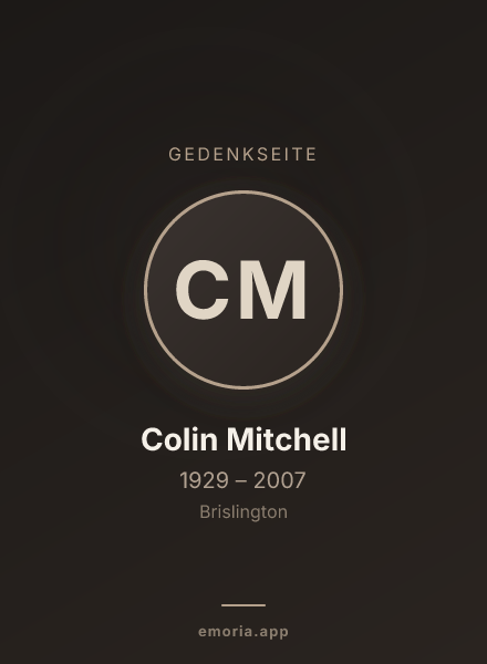 Gedenkportrait von Colin Mitchell