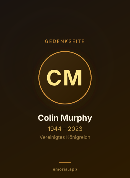 Gedenkportrait von Colin Murphy
