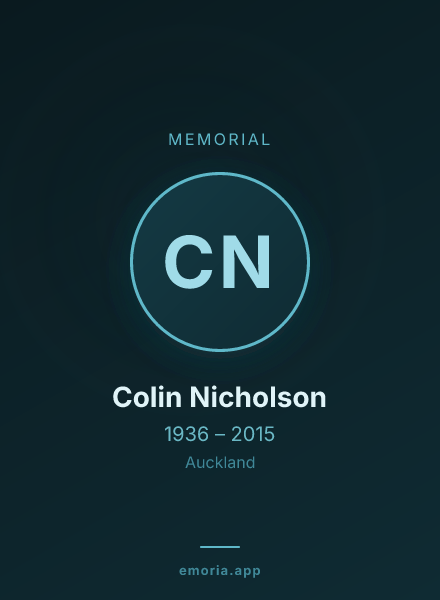 Memorial portrait of Colin Nicholson