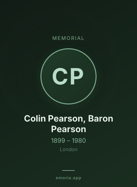 Memorial portrait of Colin Pearson, Baron Pearson