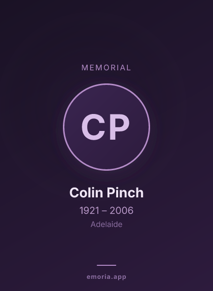 Memorial portrait of Colin Pinch