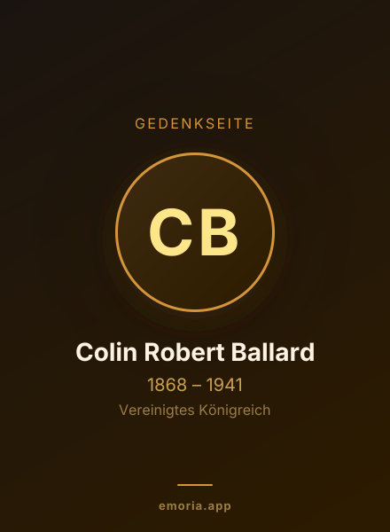 Gedenkportrait von Colin Robert Ballard