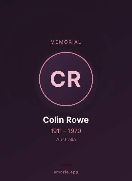 Memorial portrait of Colin Rowe