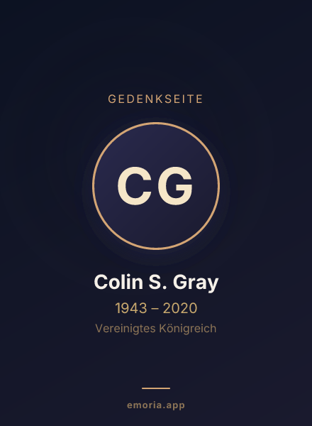 Gedenkportrait von Colin S. Gray