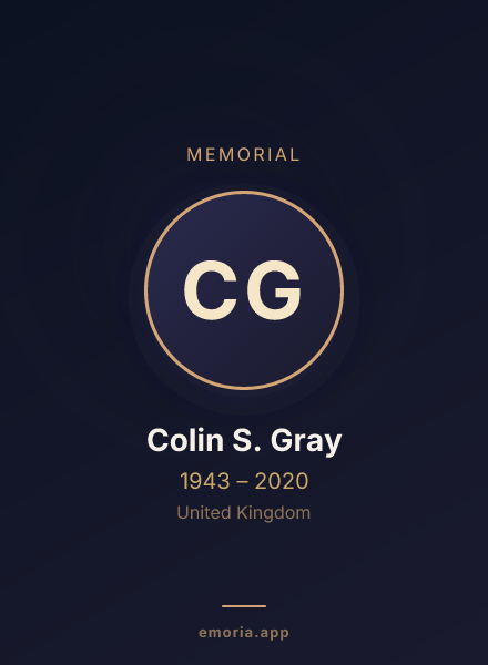 Memorial portrait of Colin S. Gray