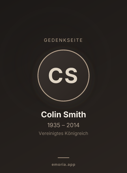 Gedenkportrait von Colin Smith