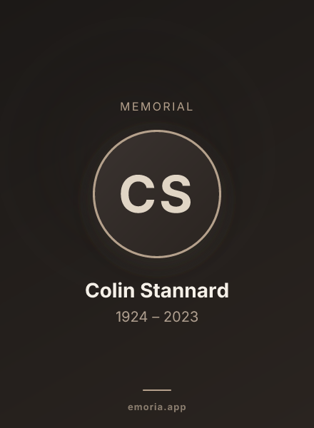Memorial portrait of Colin Stannard