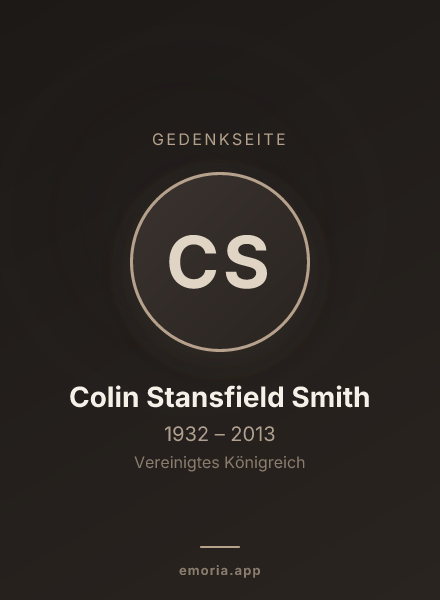 Gedenkportrait von Colin Stansfield Smith
