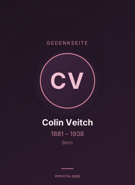 Gedenkportrait von Colin Veitch
