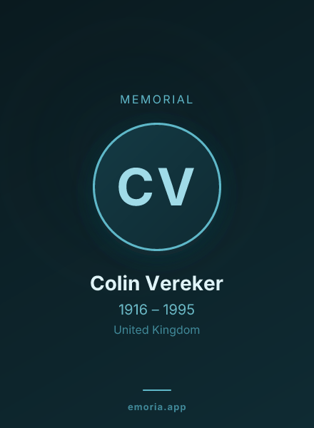 Memorial portrait of Colin Vereker
