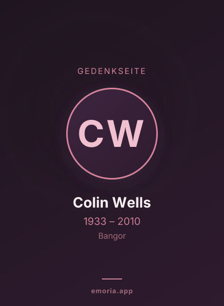 Gedenkportrait von Colin Wells