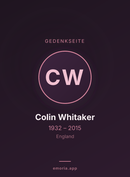 Gedenkportrait von Colin Whitaker