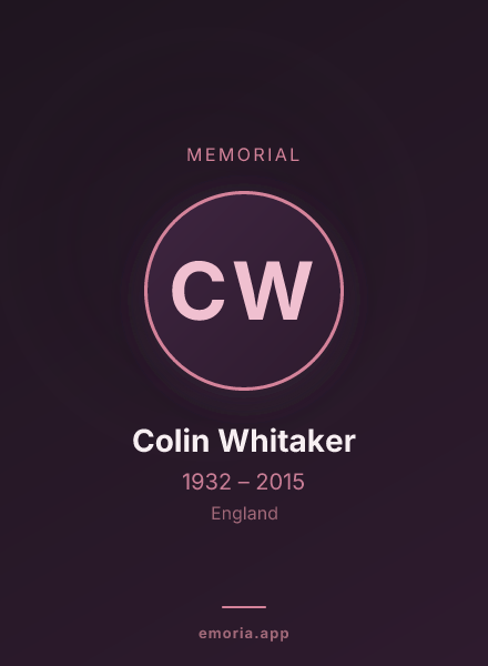 Memorial portrait of Colin Whitaker