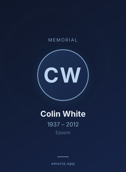 Memorial portrait of Colin White
