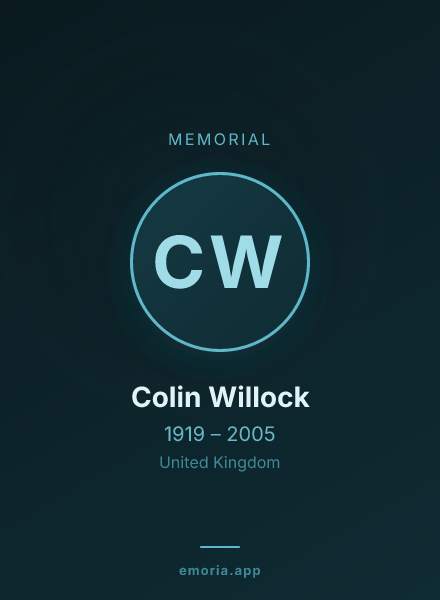 Memorial portrait of Colin Willock
