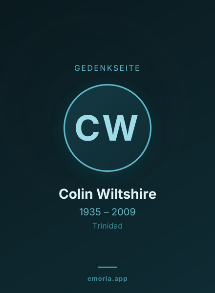 Gedenkportrait von Colin Wiltshire