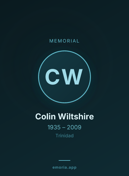 Memorial portrait of Colin Wiltshire