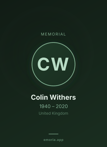 Memorial portrait of Colin Withers