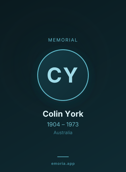 Memorial portrait of Colin York