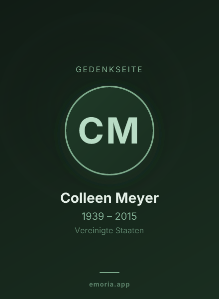 Gedenkportrait von Colleen Meyer