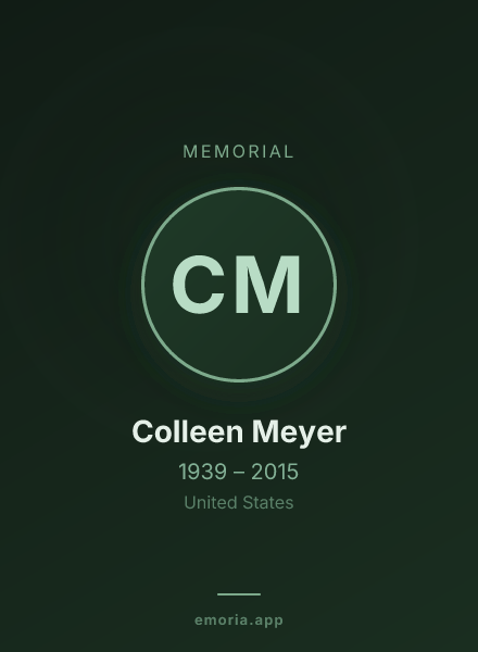 Memorial portrait of Colleen Meyer