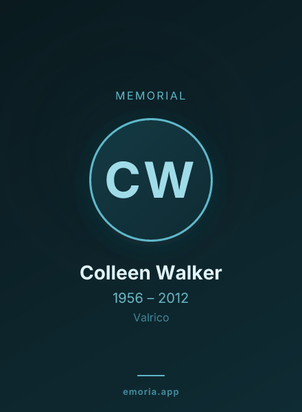 Memorial portrait of Colleen Walker