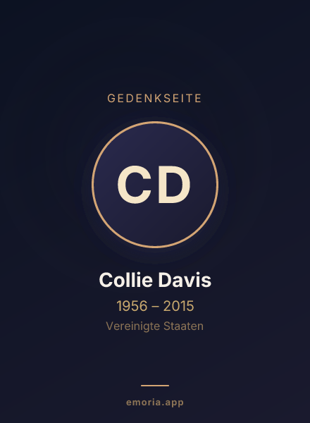 Gedenkportrait von Collie Davis