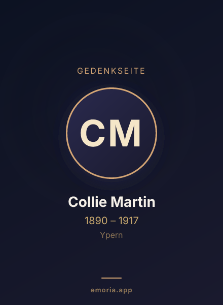 Gedenkportrait von Collie Martin