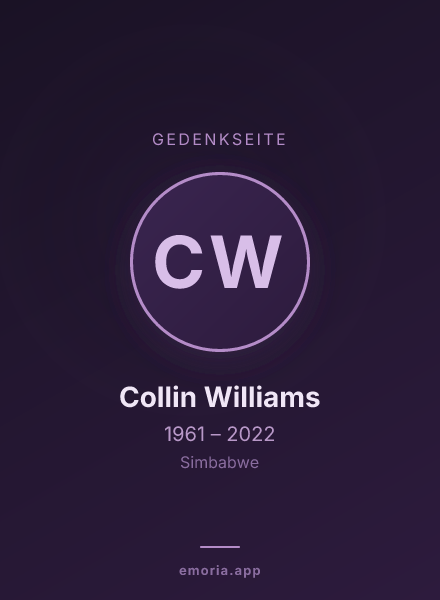 Gedenkportrait von Collin Williams