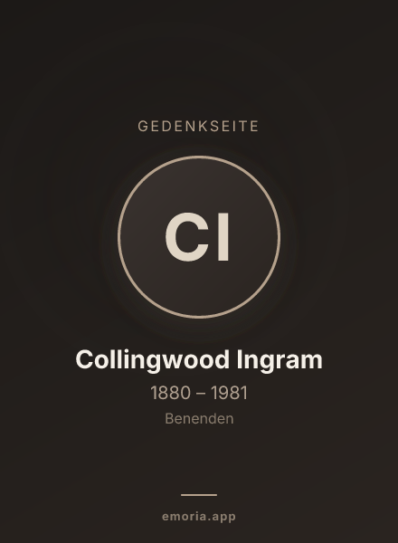 Gedenkportrait von Collingwood Ingram