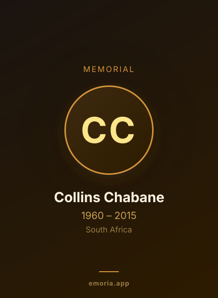 Memorial portrait of Collins Chabane
