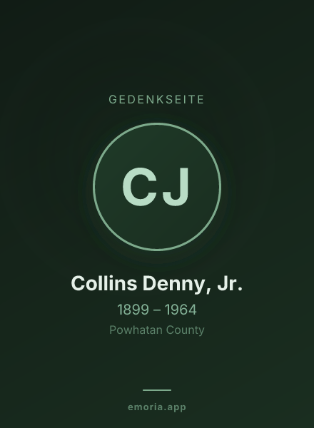 Gedenkportrait von Collins Denny, Jr.
