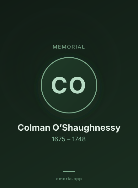 Memorial portrait of Colman O’Shaughnessy